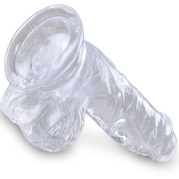 KING COCK - CLEAR REALISTIC PENIS WITH BALLS 10.1 CM TRANSPARENT 4
